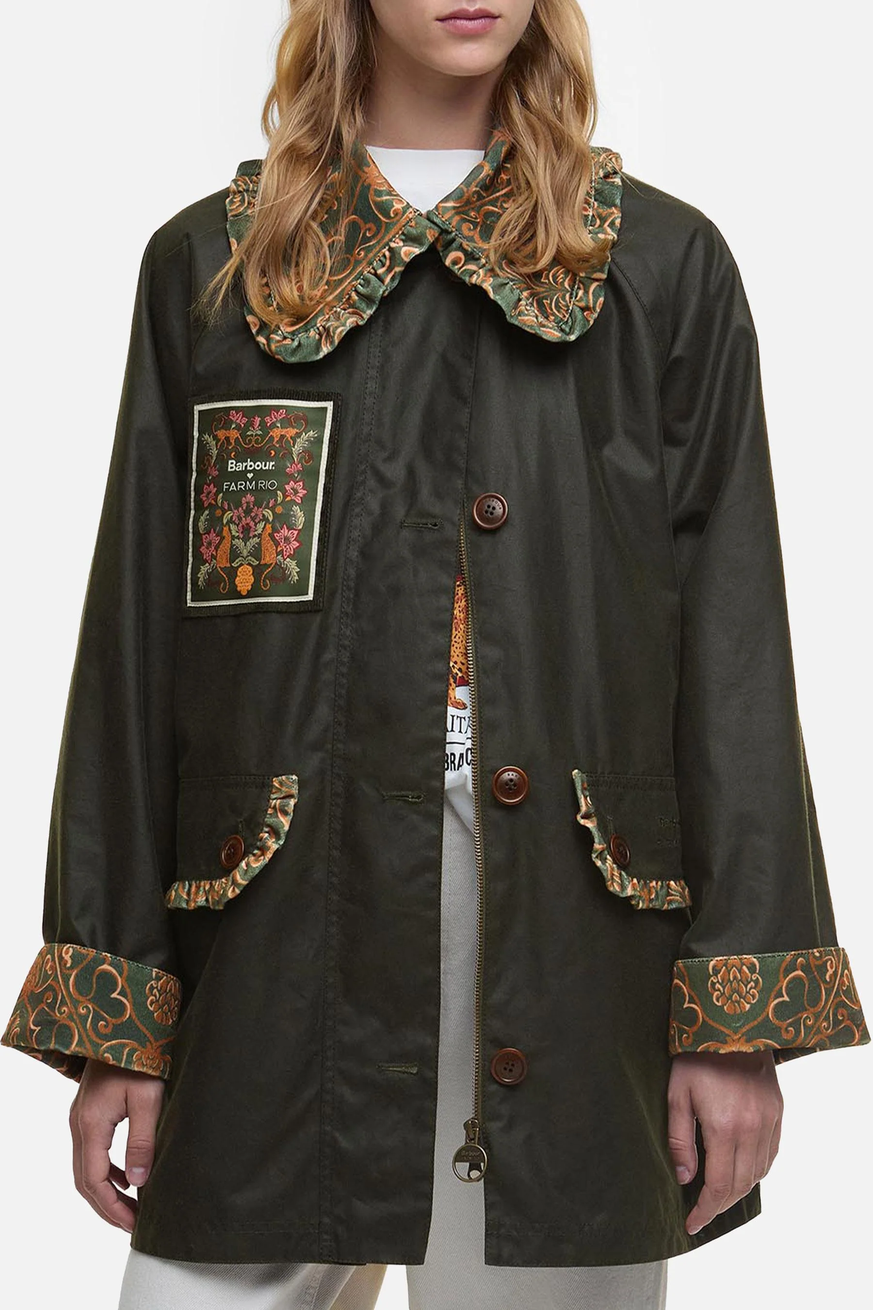 BARBOUR X FARM RIO MARIA-CLARA WAX JACKET - Image 2
