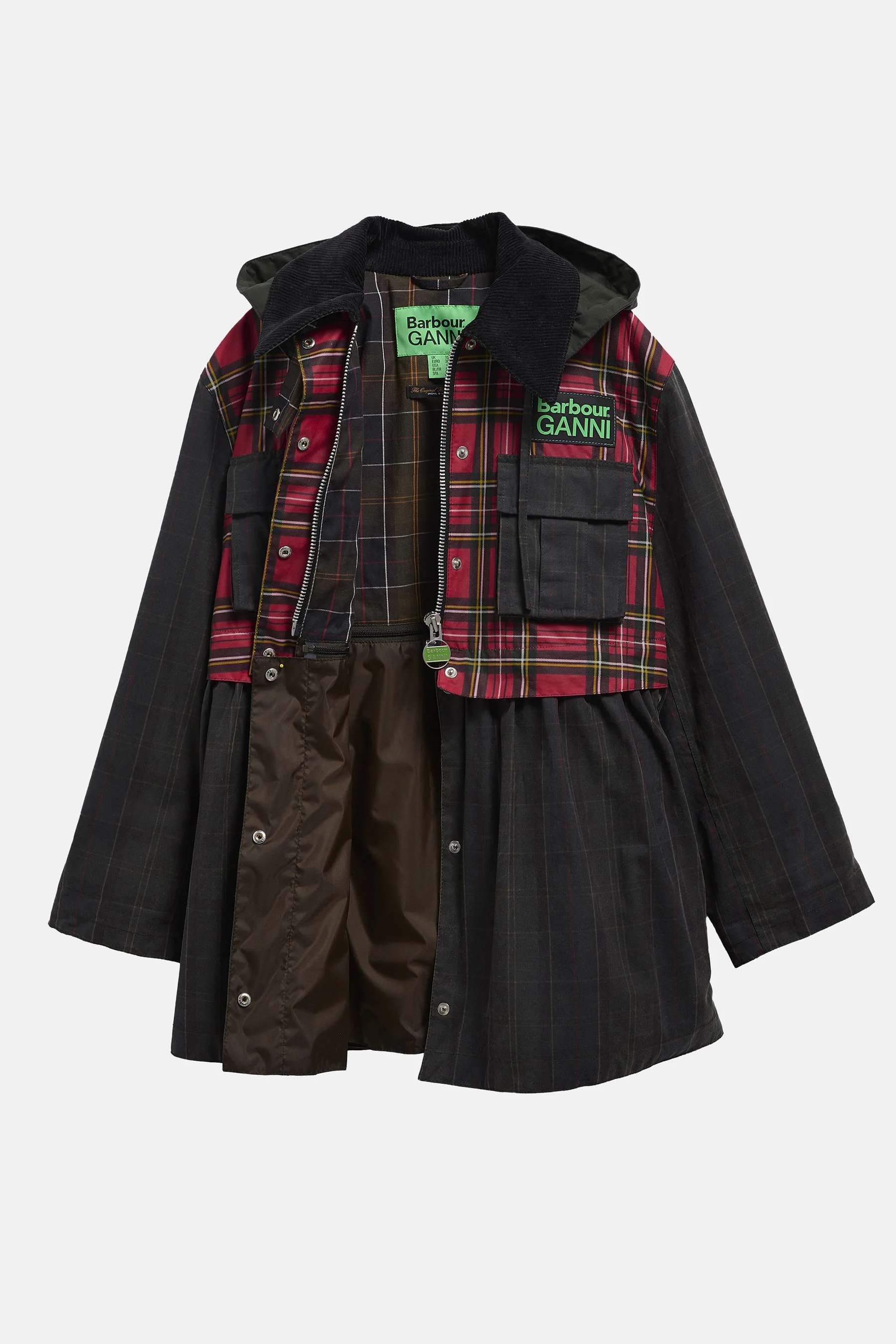 BARBOUR X GANNI TARTAN PEPLUM WAX - Image 3