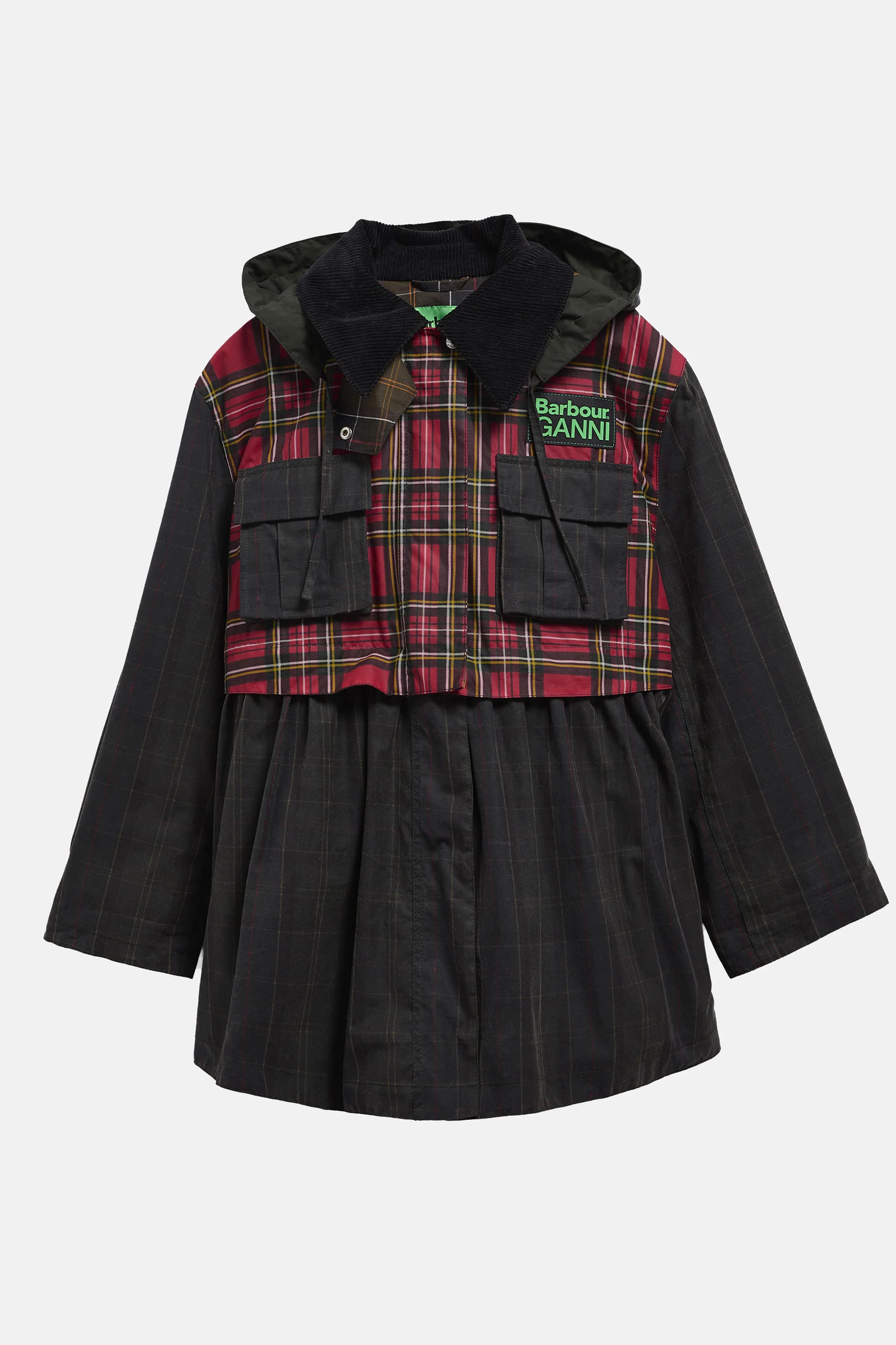 BARBOUR X GANNI TARTAN PEPLUM WAX - Image 5
