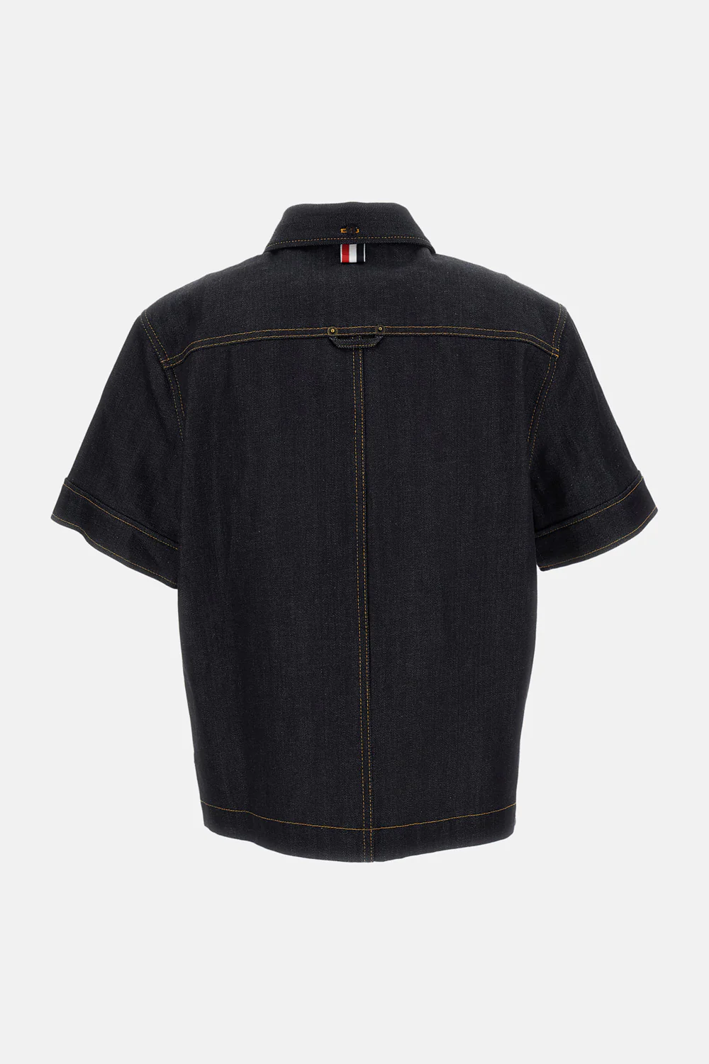 CAMICA MANICHE CORTE IN DENIM - Image 2