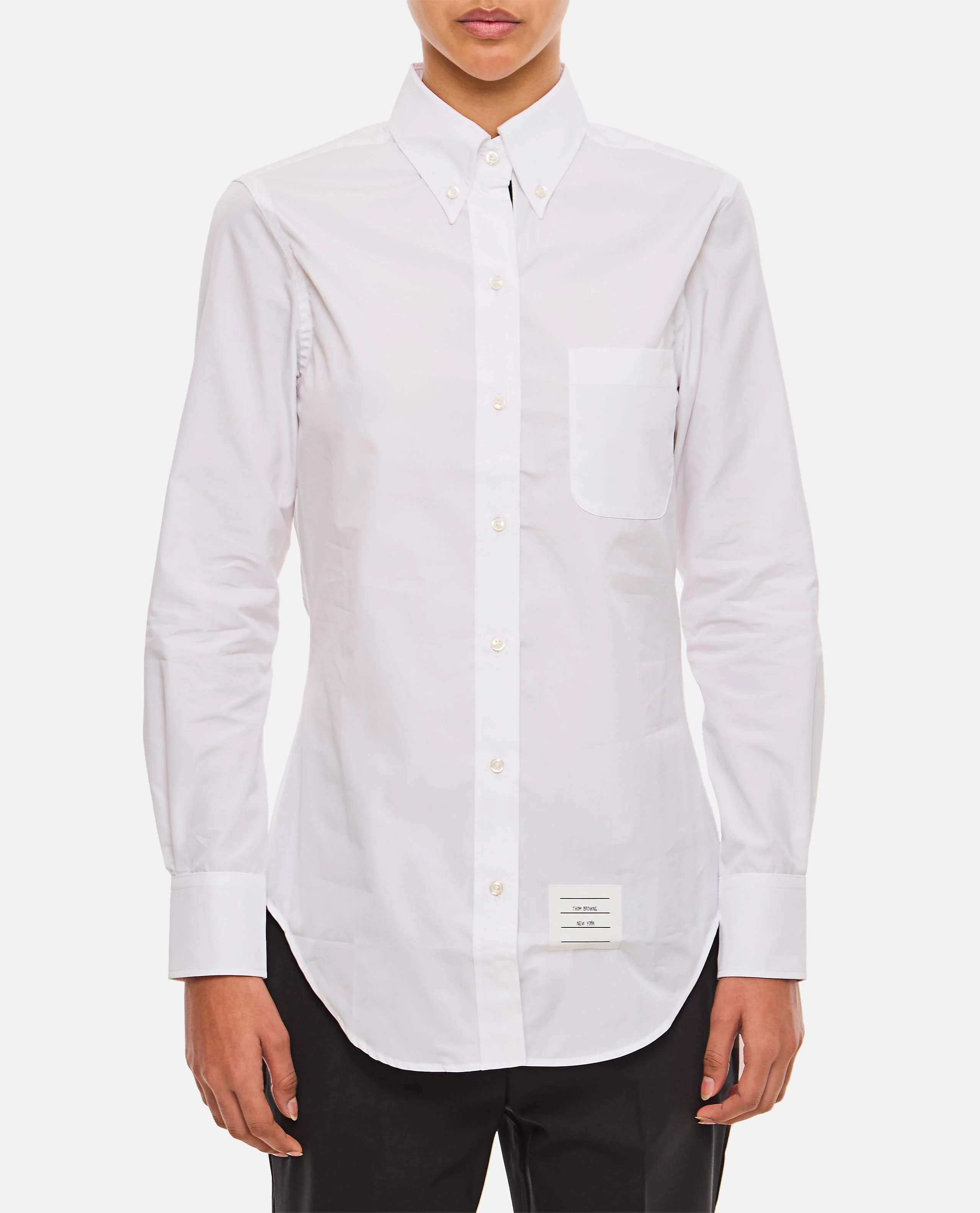 CAMICIA CLASSICA IN POPELINE CON COLLO A PUNTA