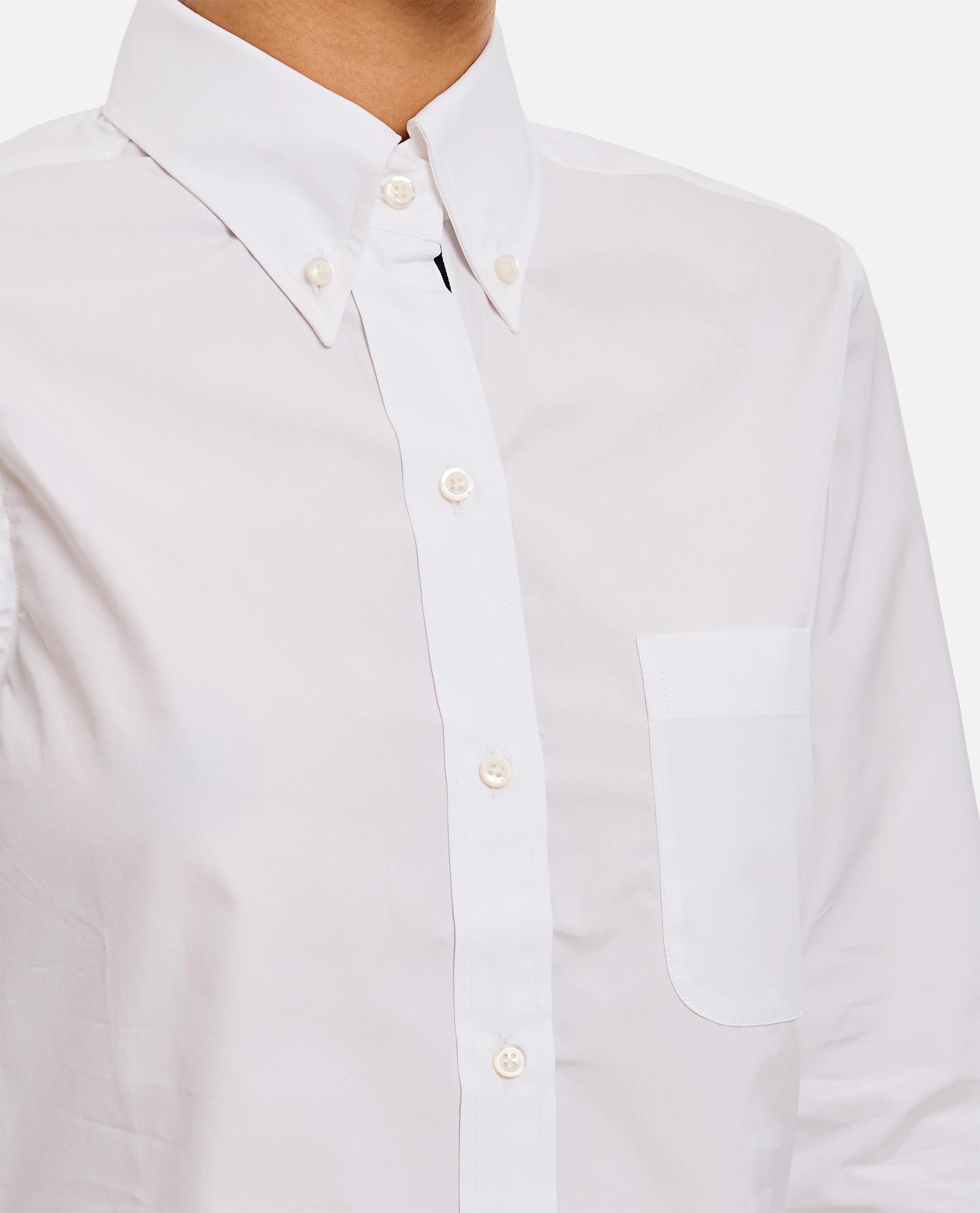 CAMICIA CLASSICA IN POPELINE CON COLLO A PUNTA - Image 4