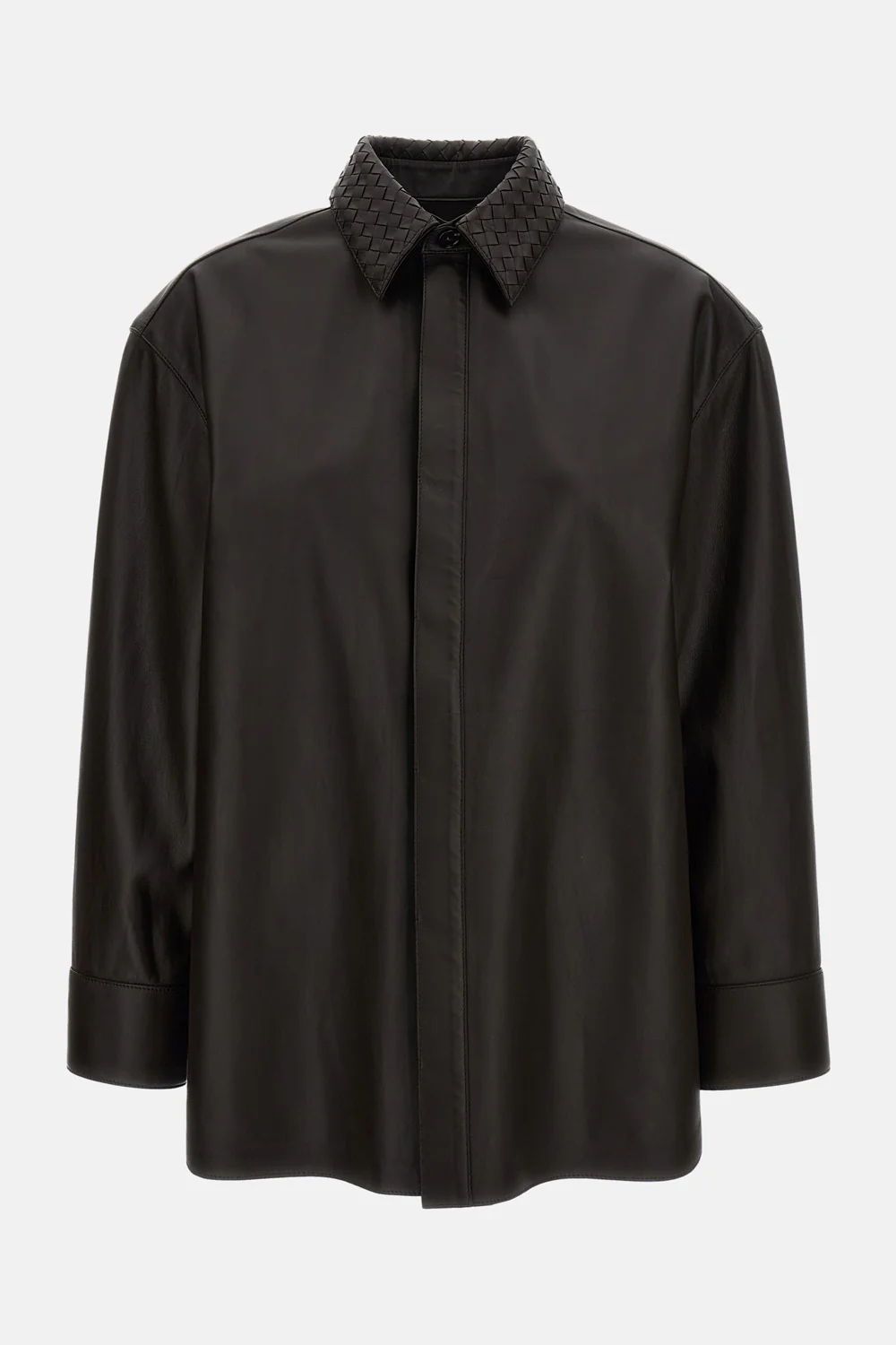 CAMICIA IN PELLE SEMI LUCIDA