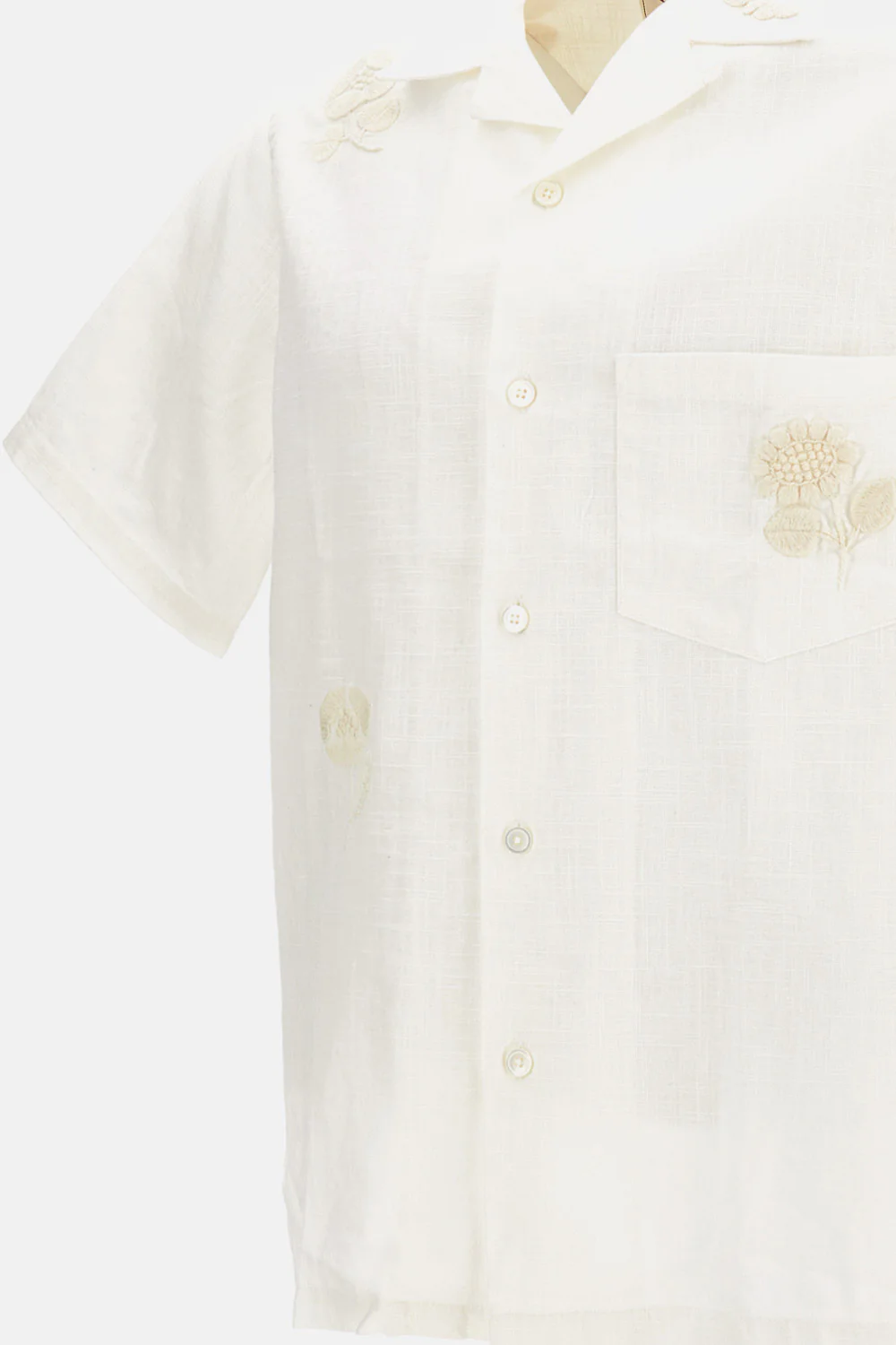 CAMICIA IN RAMIE' CON RICAMI - Image 3