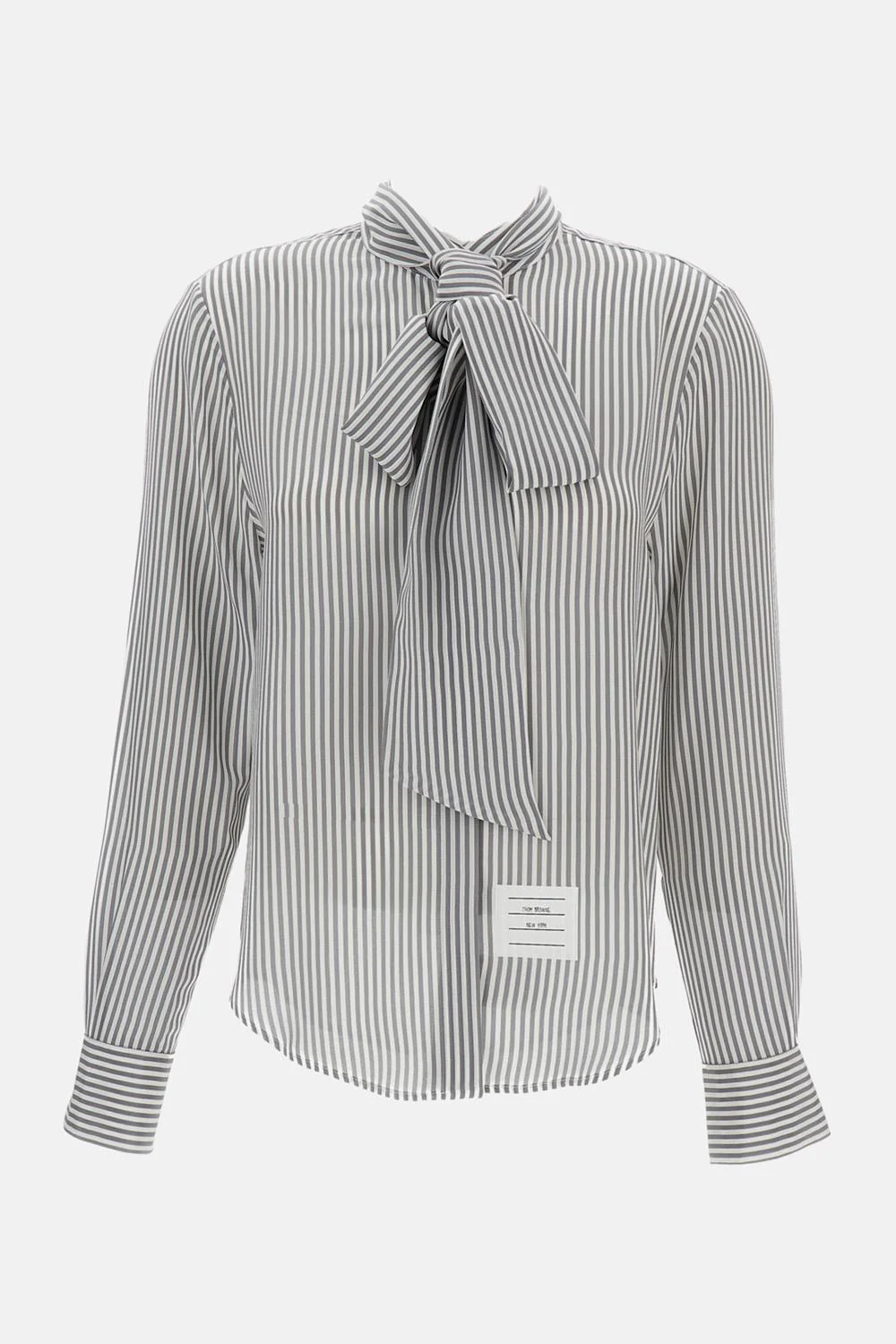 CAMICIA IN SETA A RIGHE CON COLLETTO RIMOVIBILE