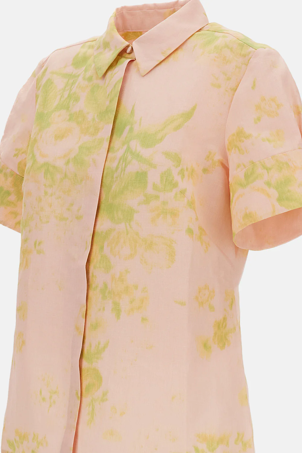 CAMICIA MANICHE CORTE IN LINO CHINE' - Image 3