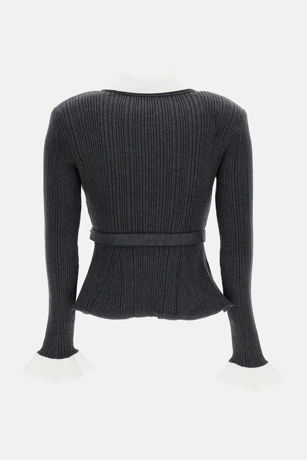 CARDIGAN IN MAGLIA A COSTE - Image 2