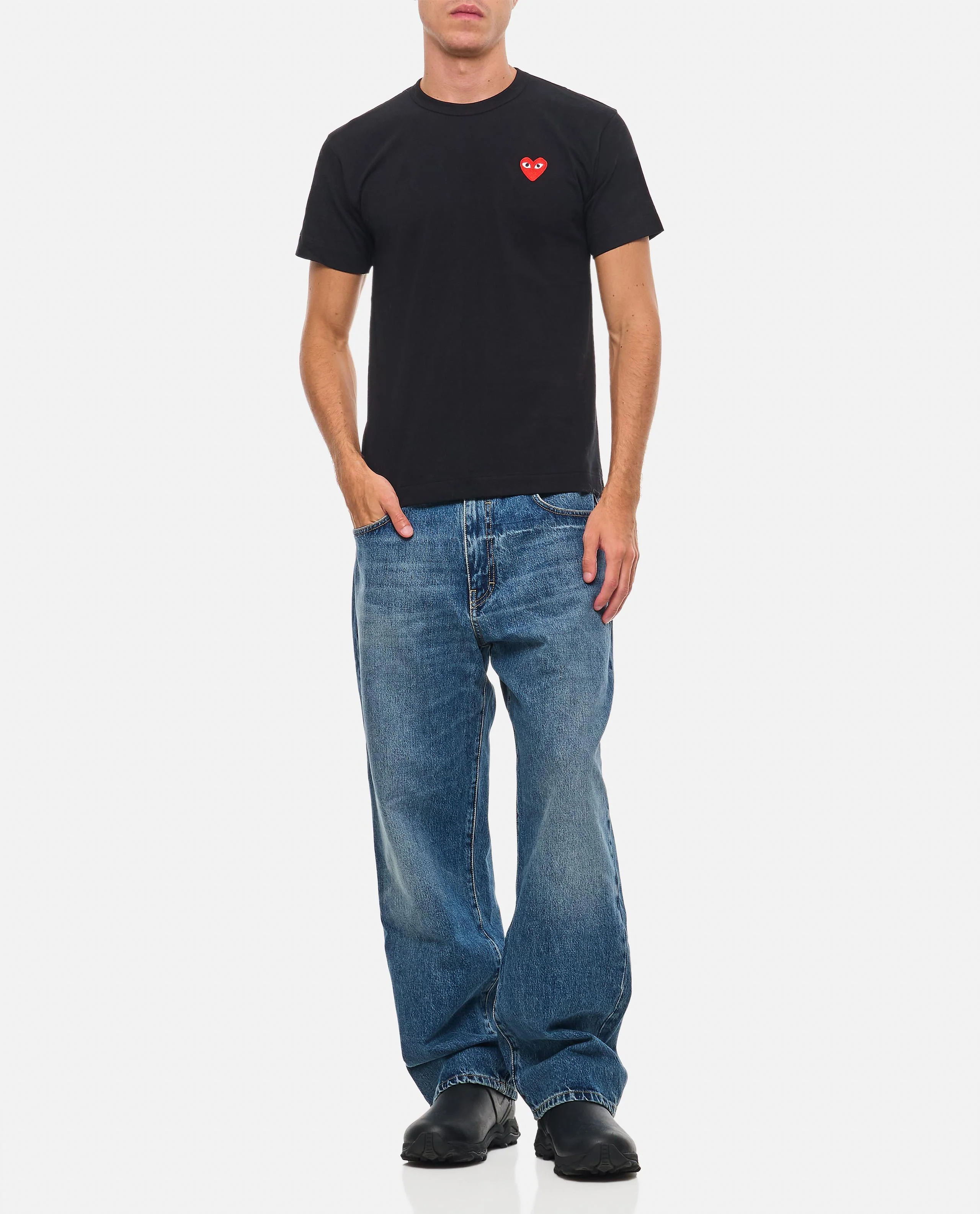 T-SHIRT NERA CON LOGO UNISEX - Image 2