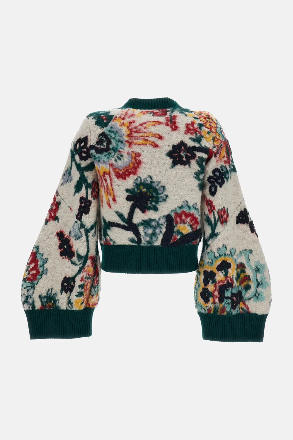 GIACCA CORTA IN MAGLIA FLORAL JACQUARD - Image 2