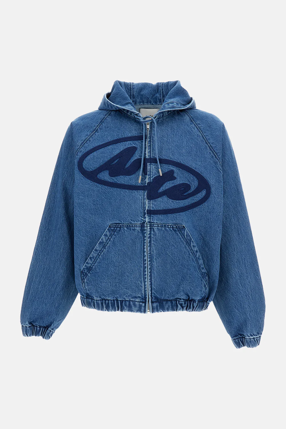 GIACCA LOGO IN DENIM CON CAPPUCCIO