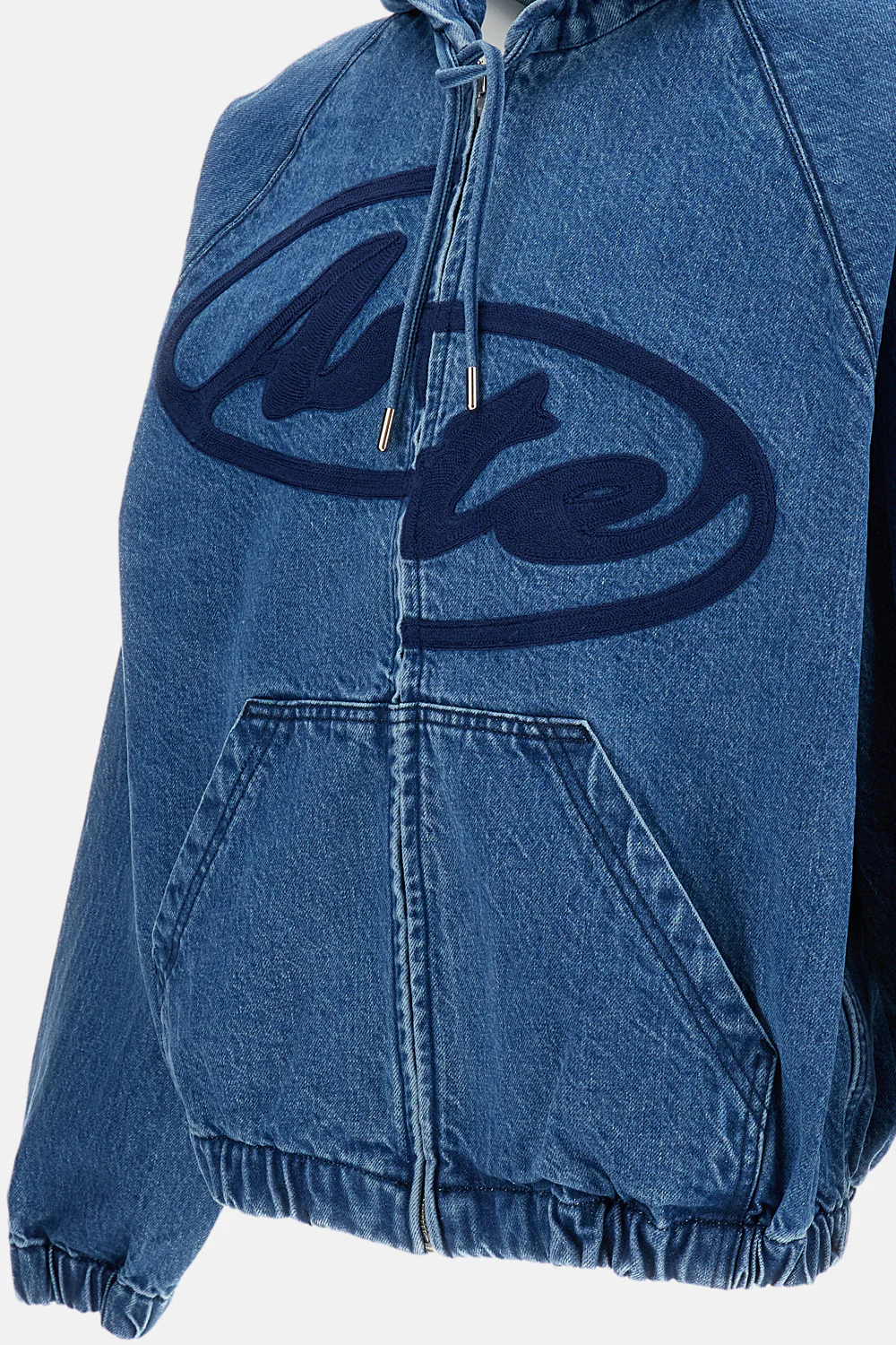 GIACCA LOGO IN DENIM CON CAPPUCCIO - Image 3