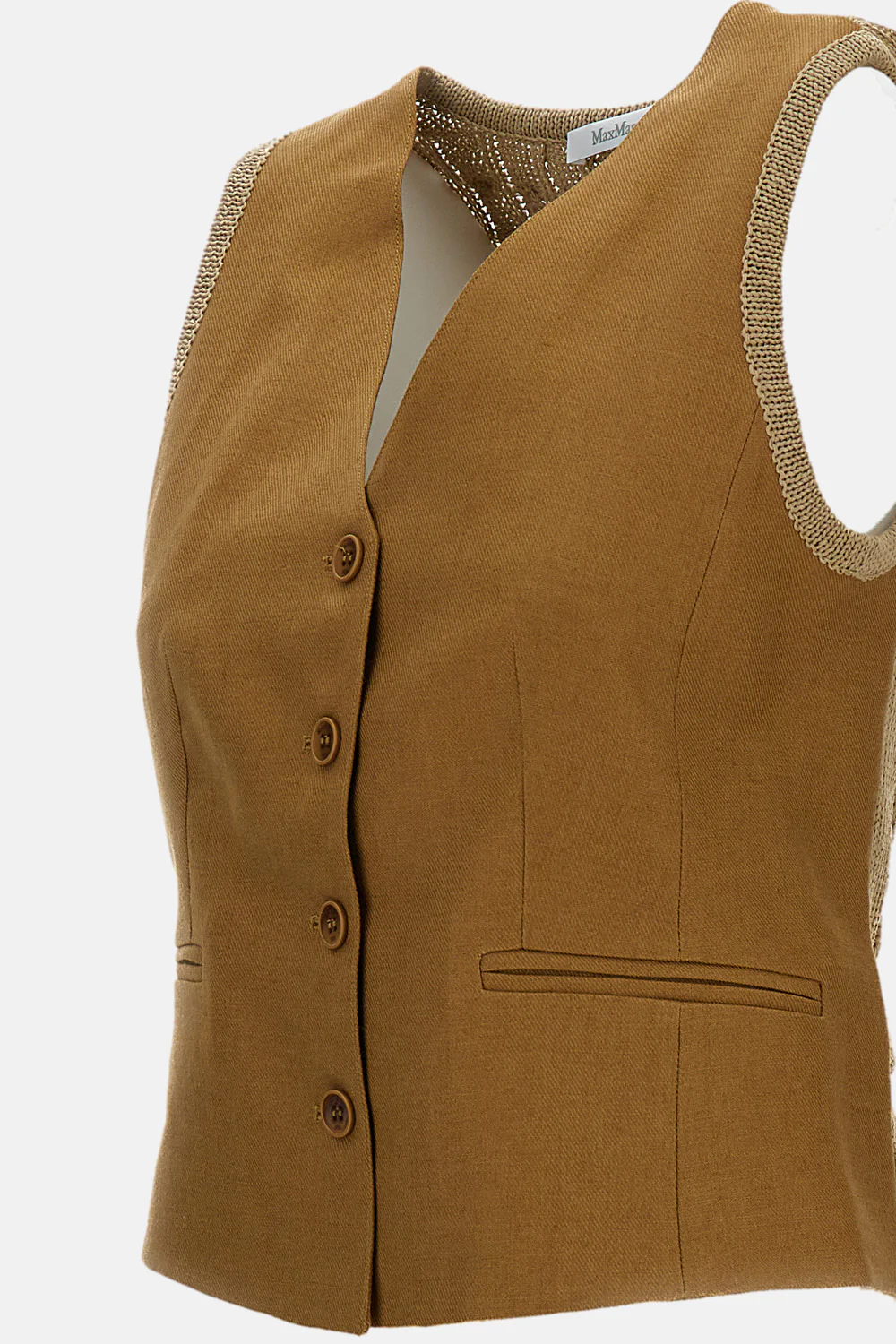 GILET CALIBRI IN LINO A TRECCE - Image 3