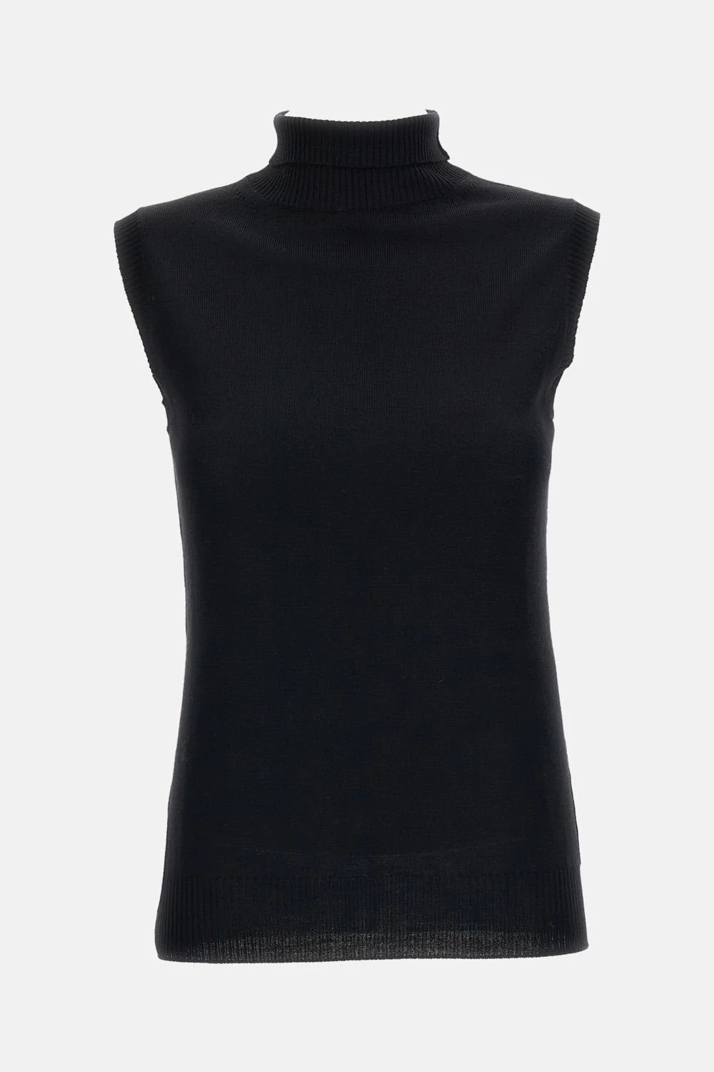 GILET IN MAGLIA A COLLO ALTO
