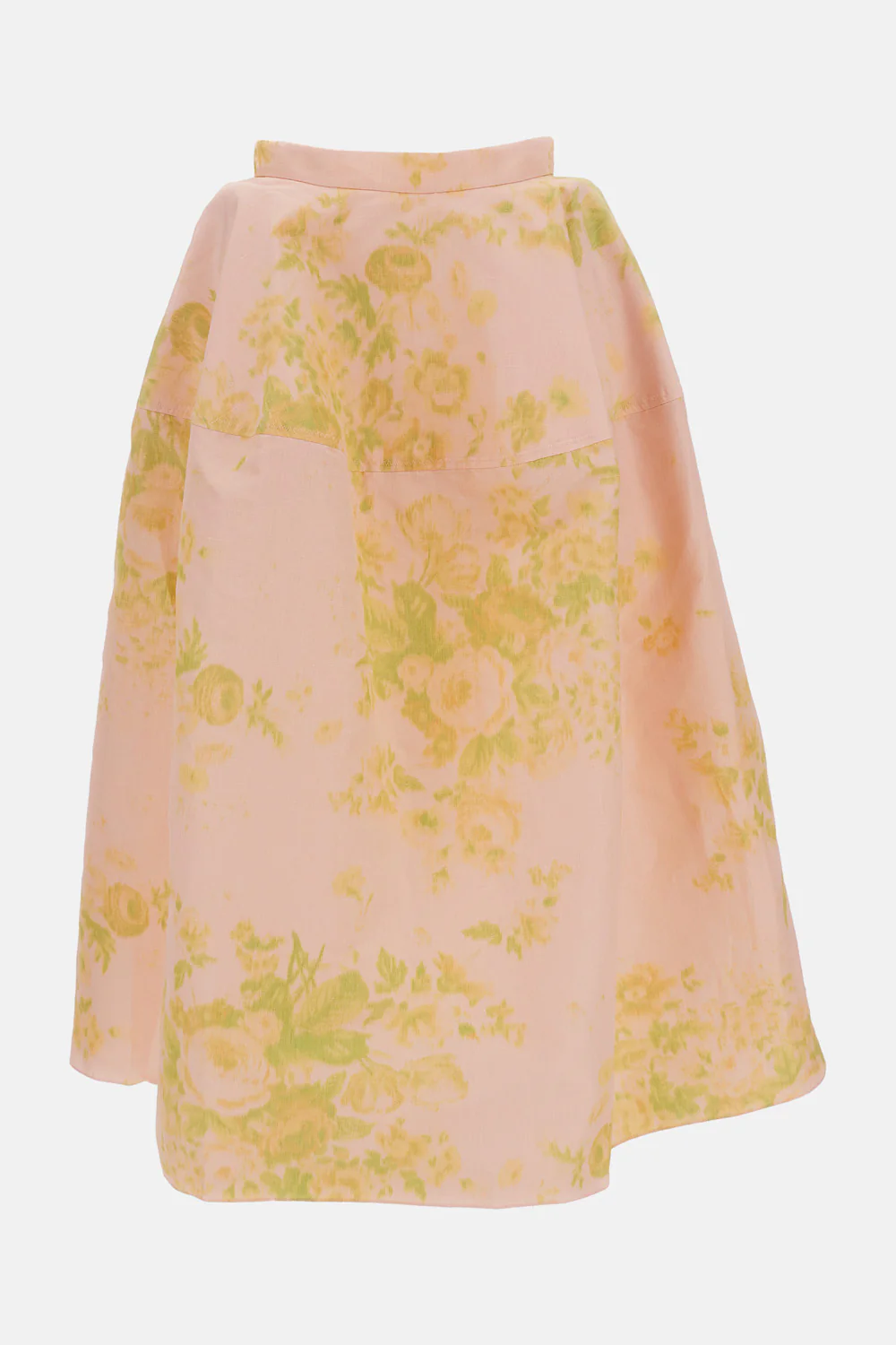 GONNA MIDI IN LINO CHINè A FIORI