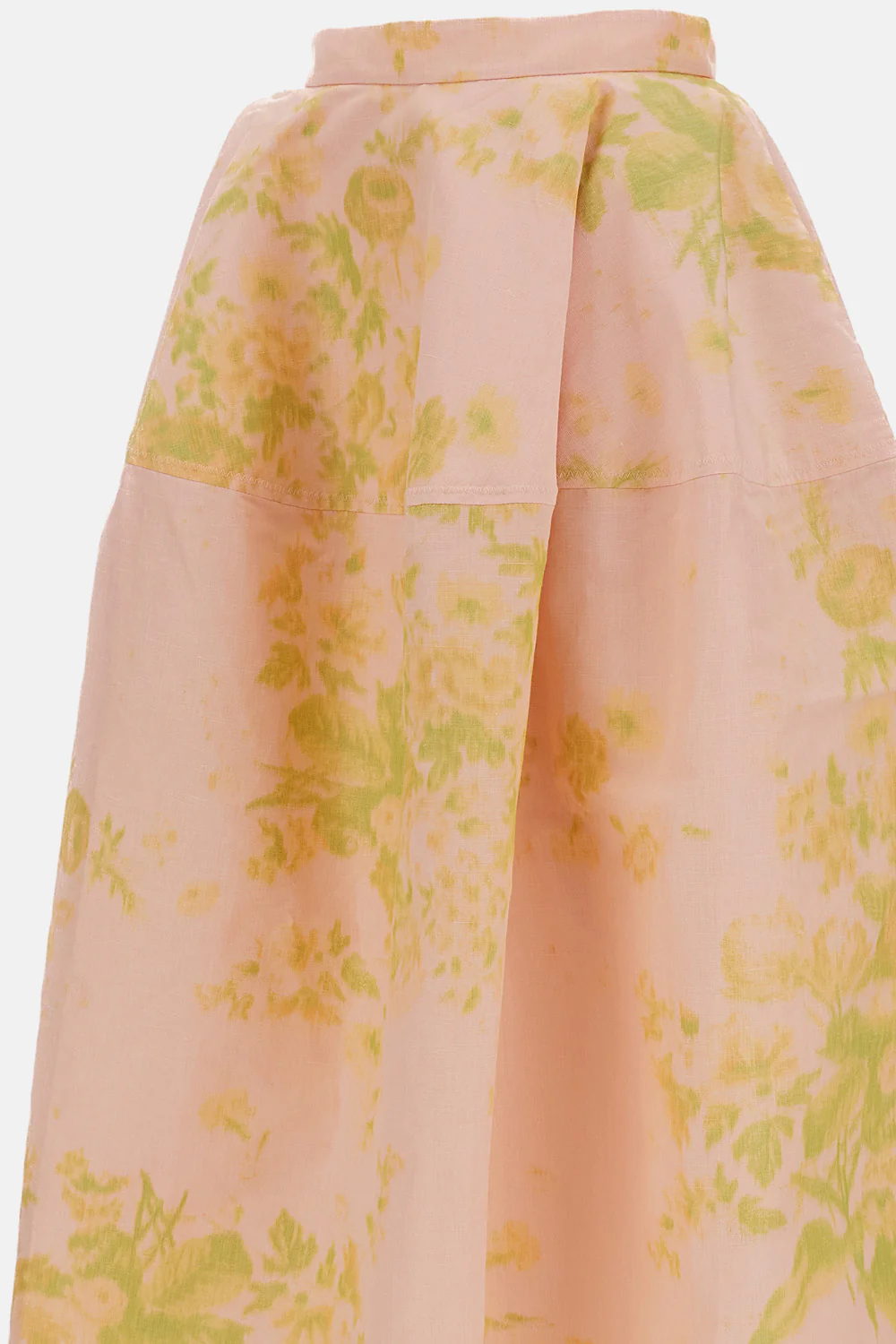 GONNA MIDI IN LINO CHINè A FIORI - Image 3