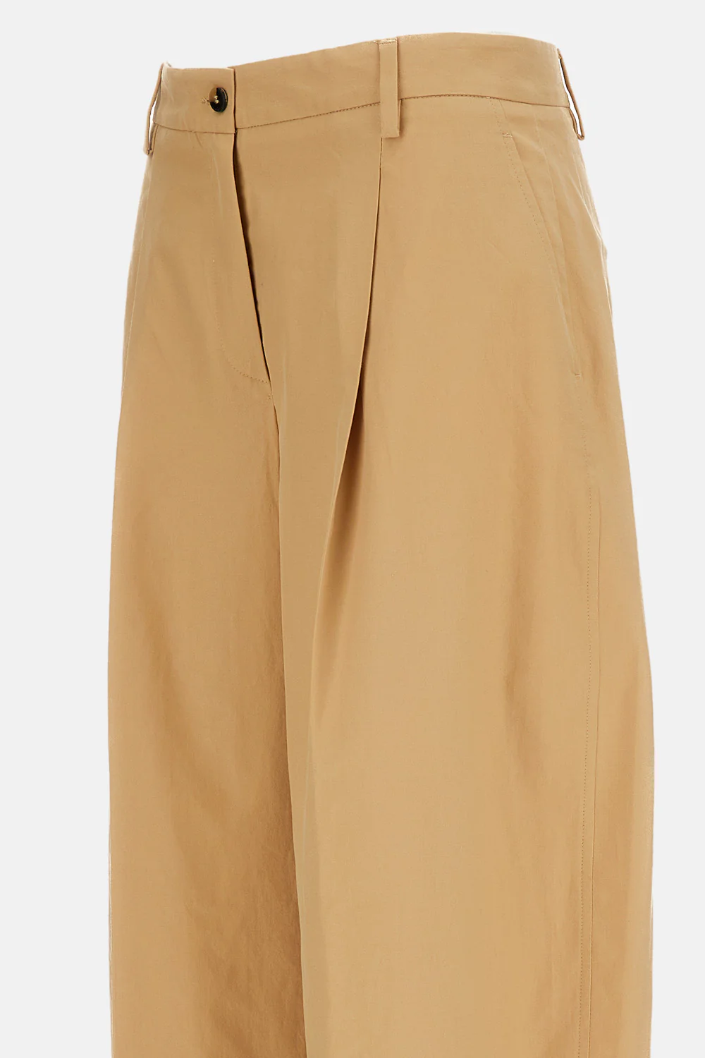 PANTALONI CON PINCES IN COTONE - Image 3