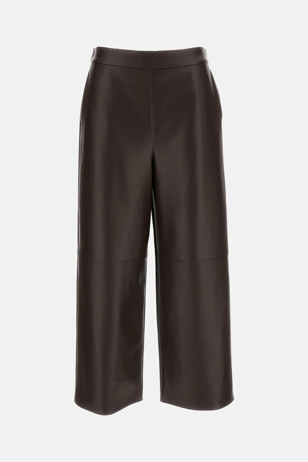 PANTALONI CROP IN JERSEY SPALMATO