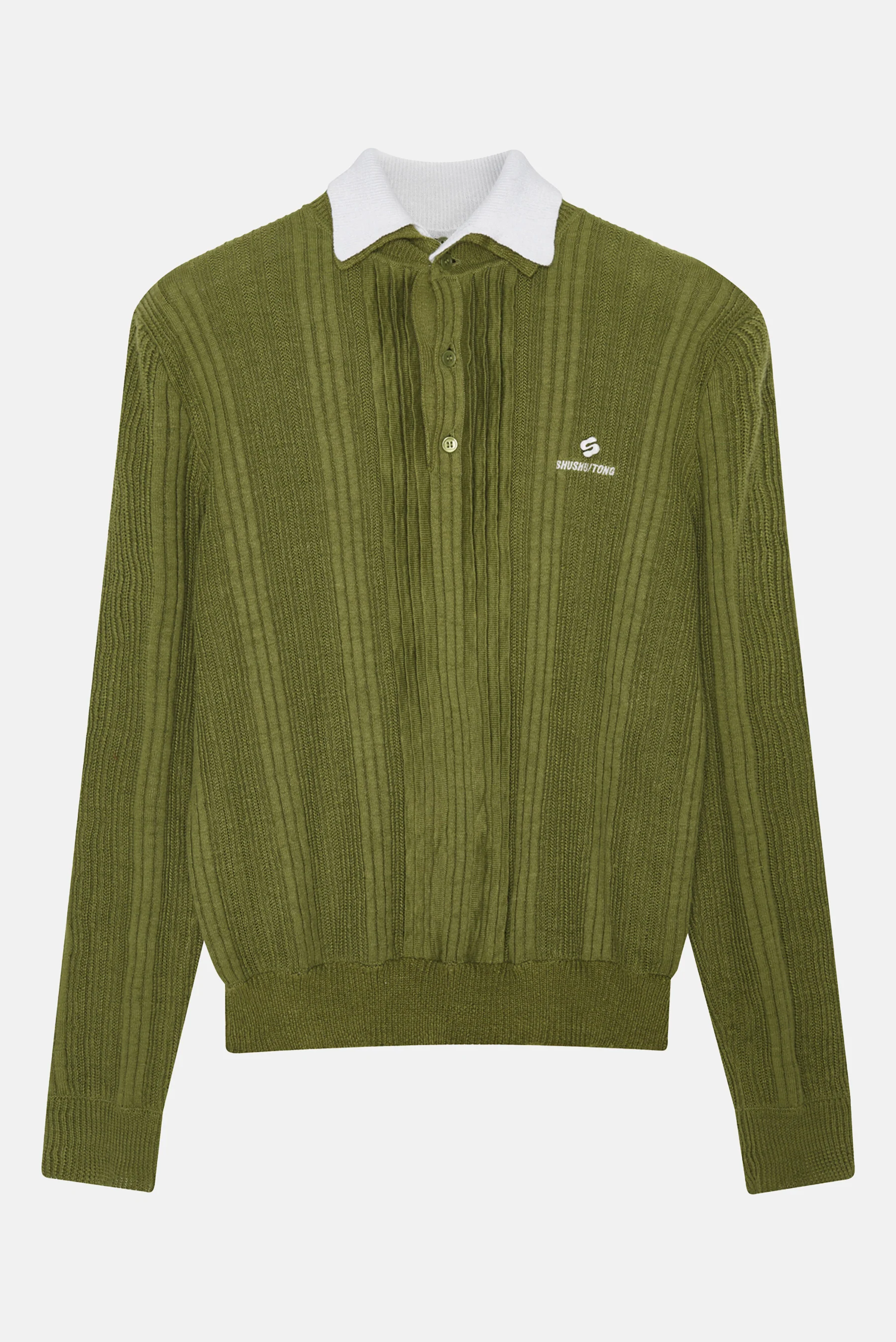 PULLOVER A MAGLIA CON COLLETTO A CONTRASTO