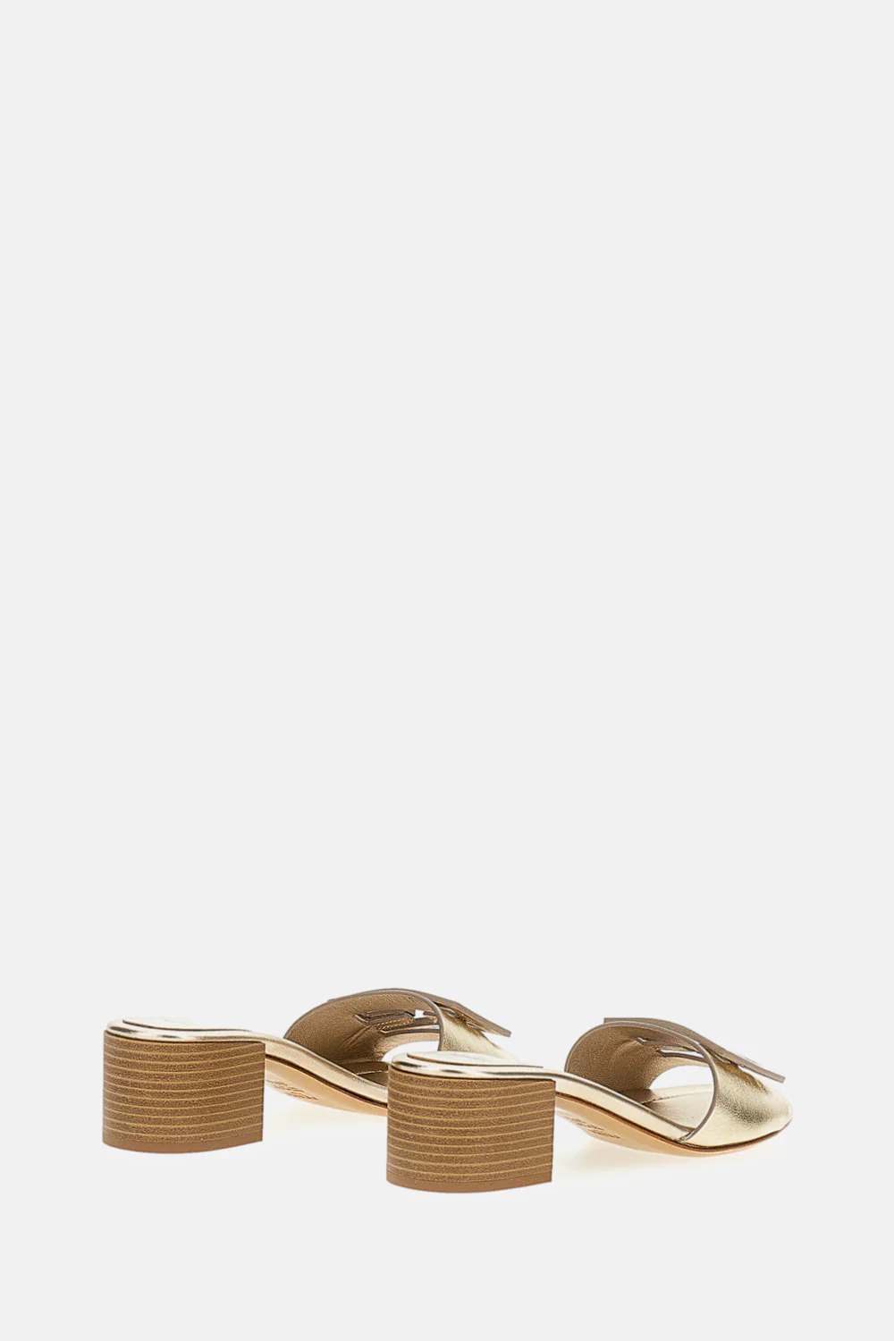 SLIDE CON TACCO IN PELLE LAMINATA - Image 3