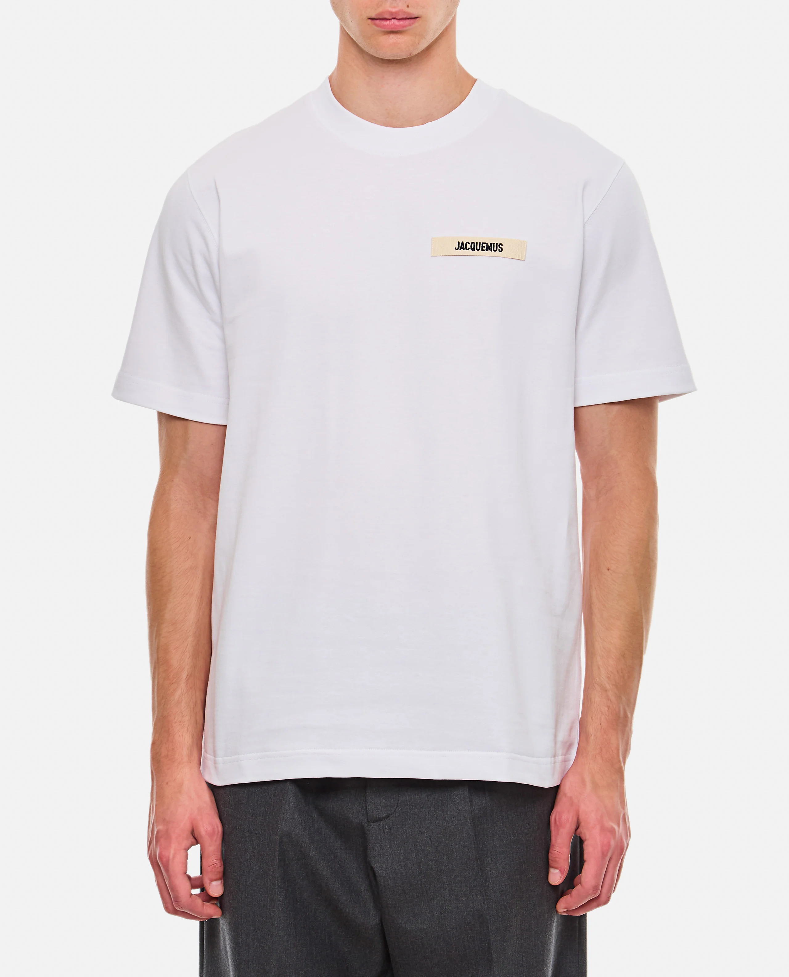 T-SHIRT CON LOGO GROS GRAIN