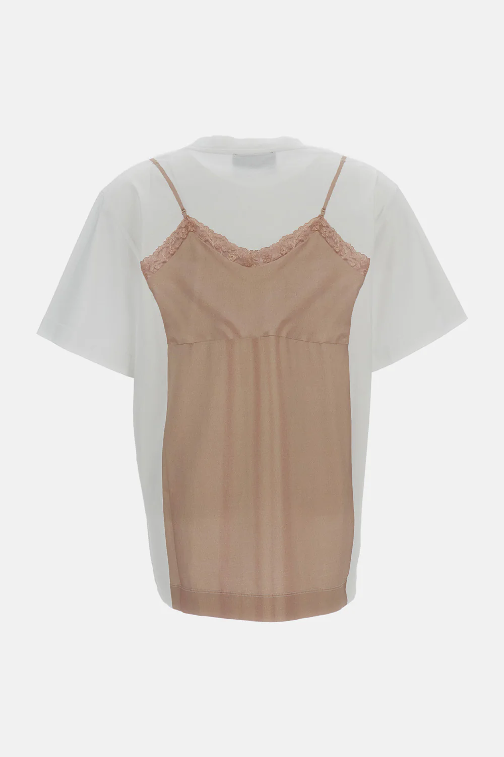 T-SHIRT CON STAMPA BOW SASH SLIP DRESS TROMPE L'OEIL - Image 2