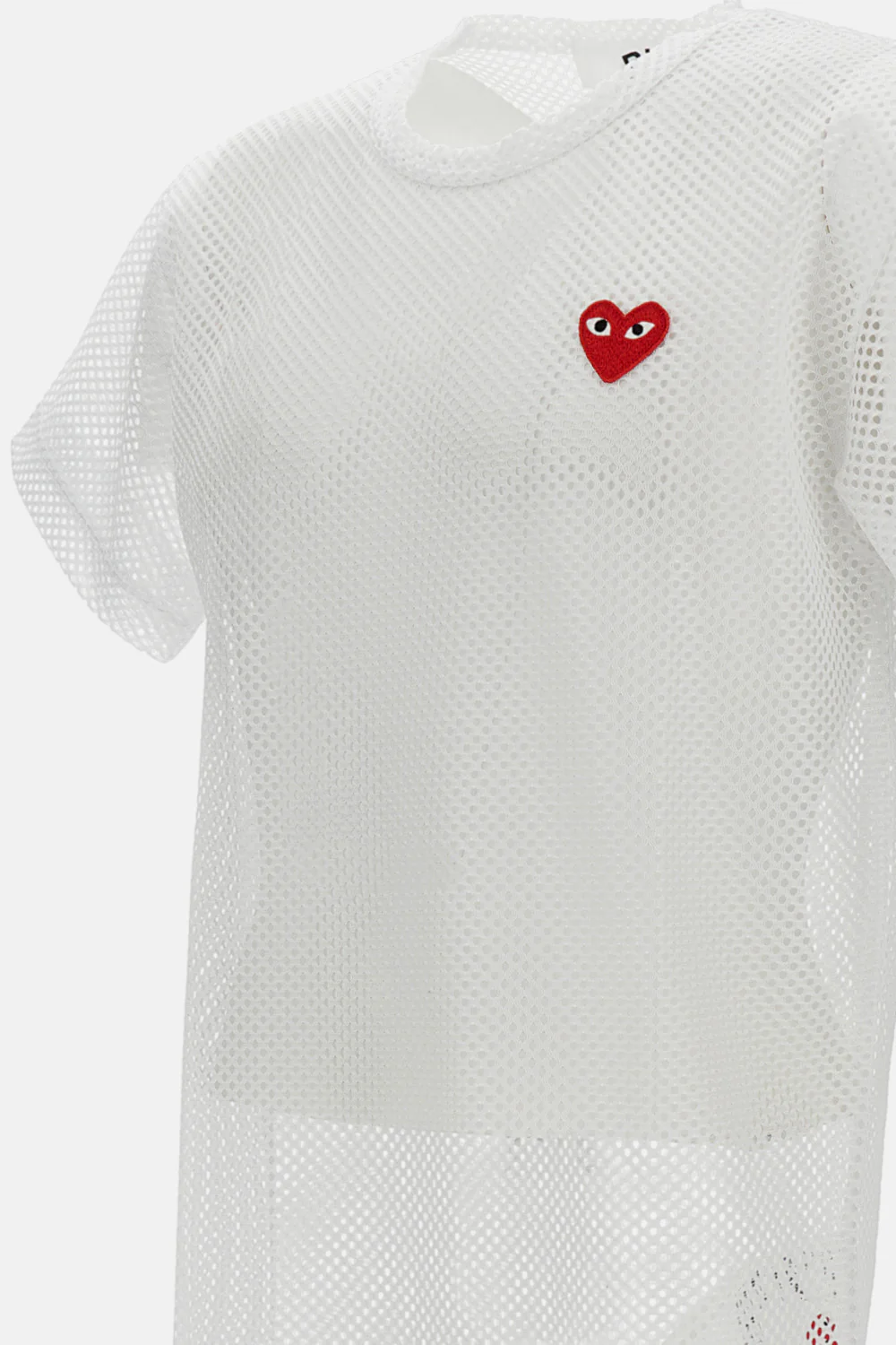 T-SHIRT IN RETE EMBLEM CUORE ROSSO - Image 3