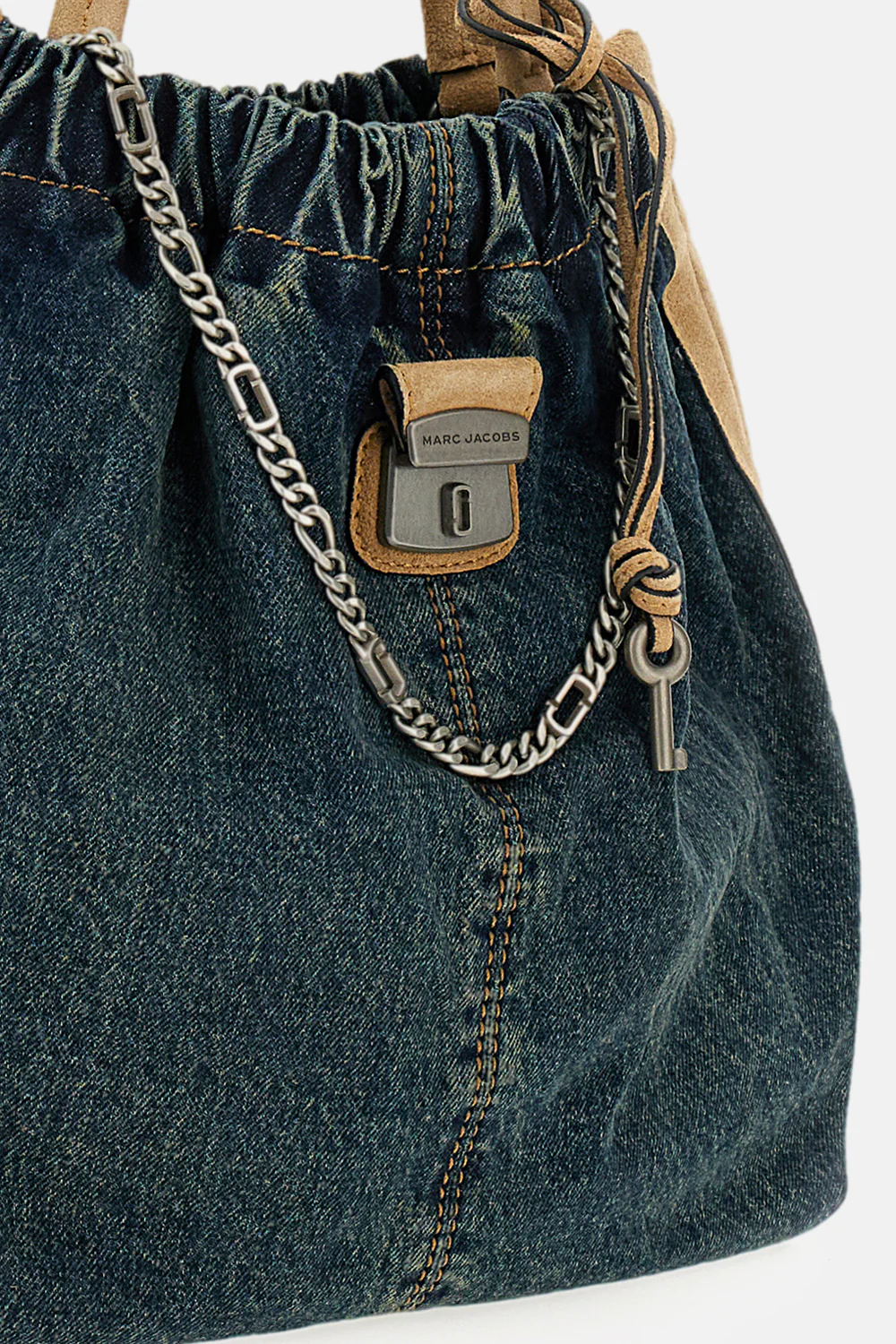 THE DENIM SUEDE CRISTINA TOTE - Image 3