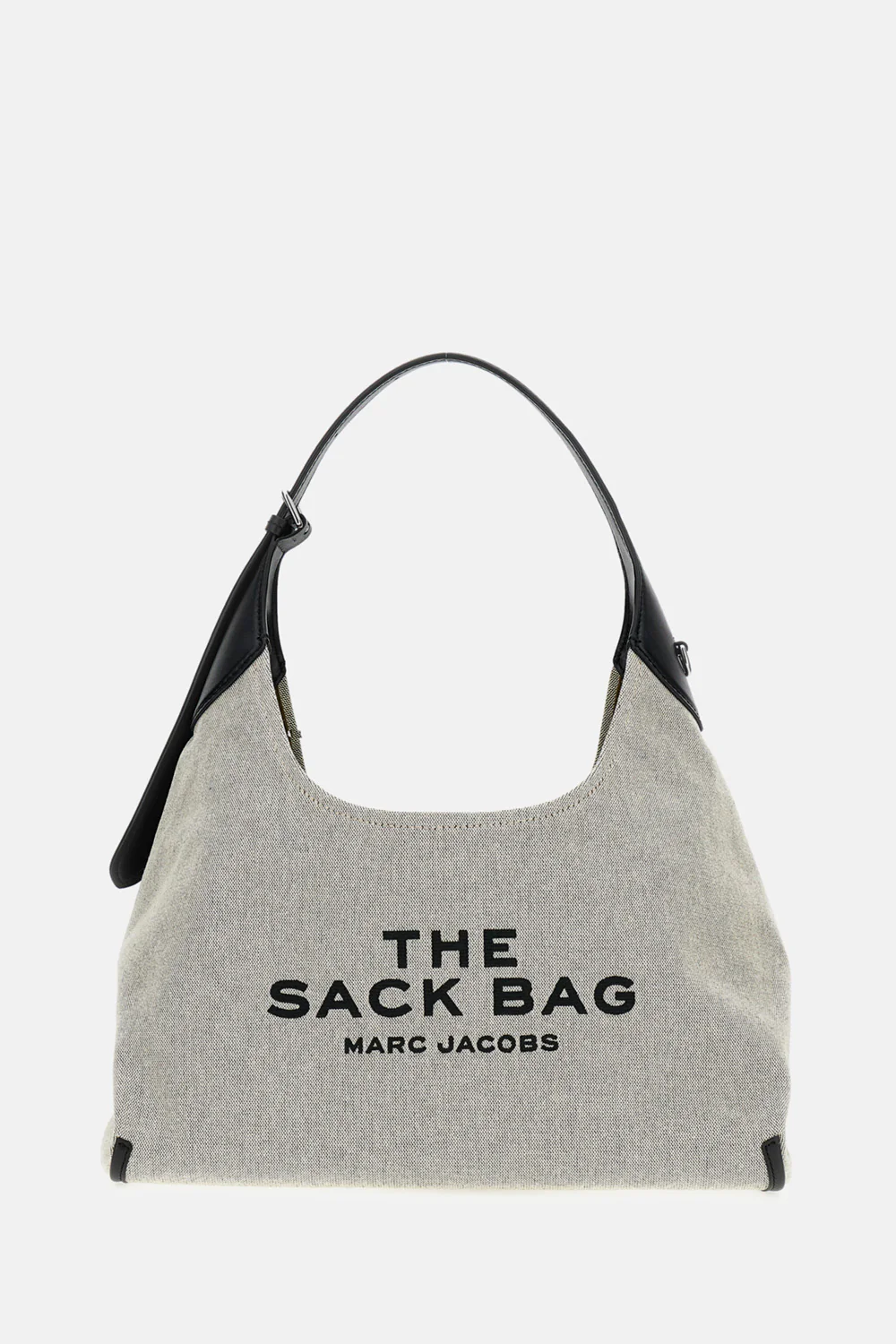 THE LEATHER-TRIM CANVAS BELTED SACK BAG