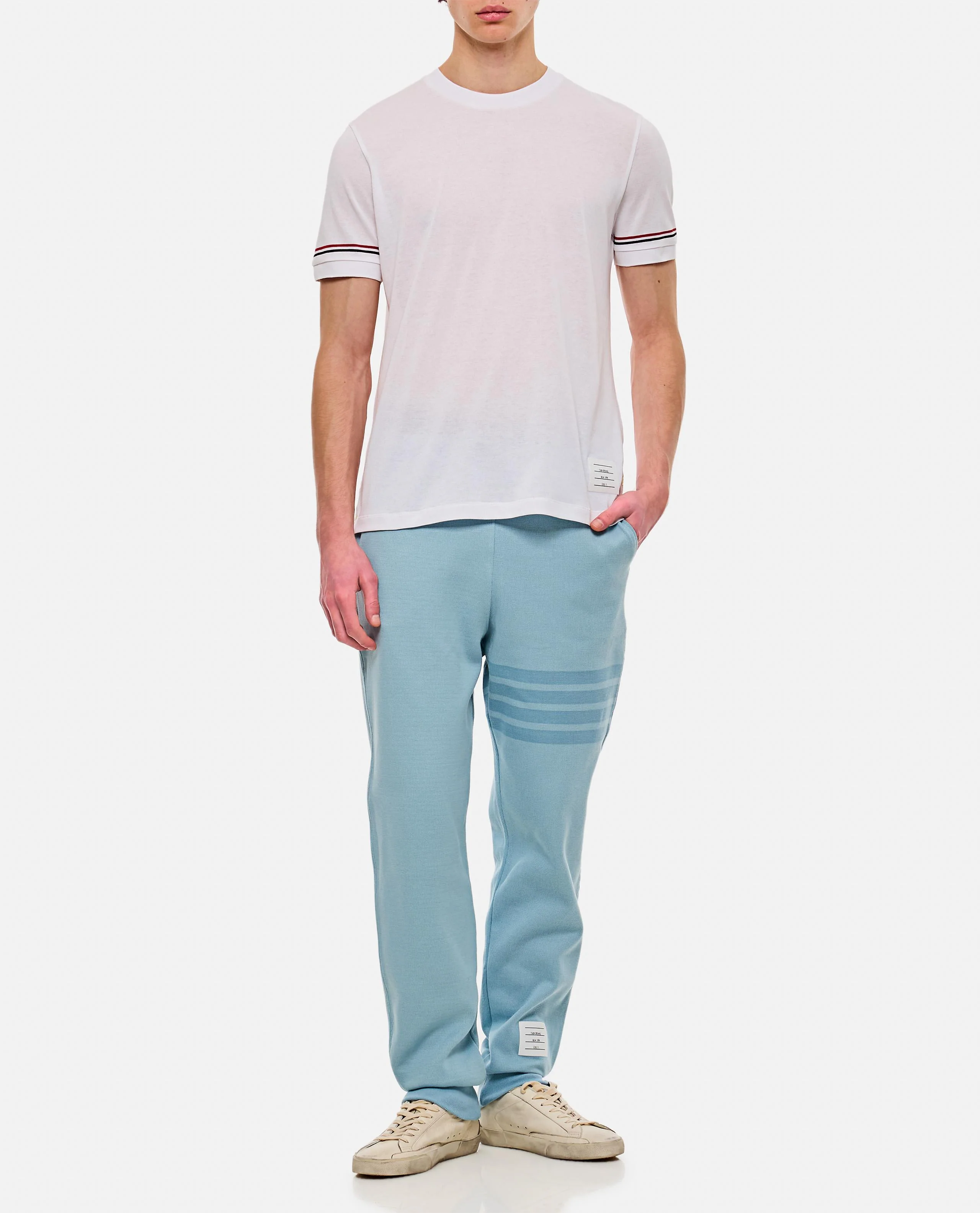 T-SHIRT CON POLSINI A COSTINE - Image 2