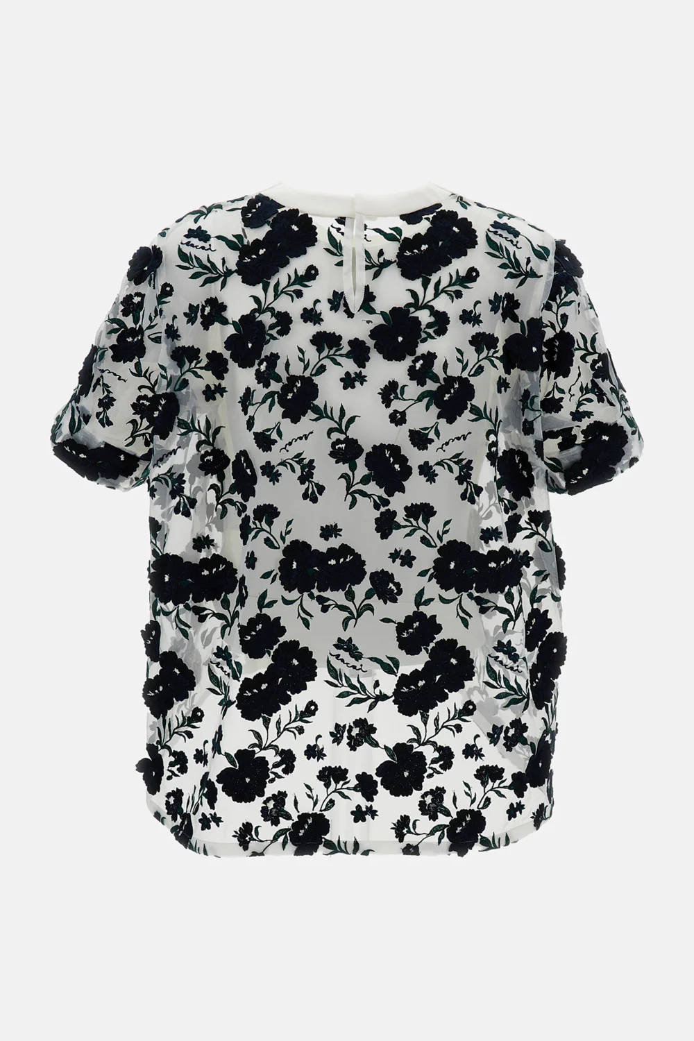 TOP A MANICHE CORTE CON RICAMO - Image 2